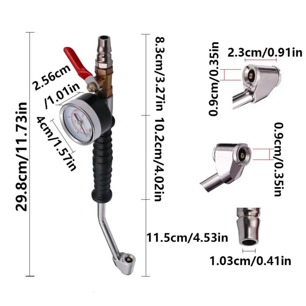 Hook Type Tire Inflatable Pole Quick Inflation Extended Rod Tire Inflation Adapter Heavy Duty Non-slip Handle Zpaxo