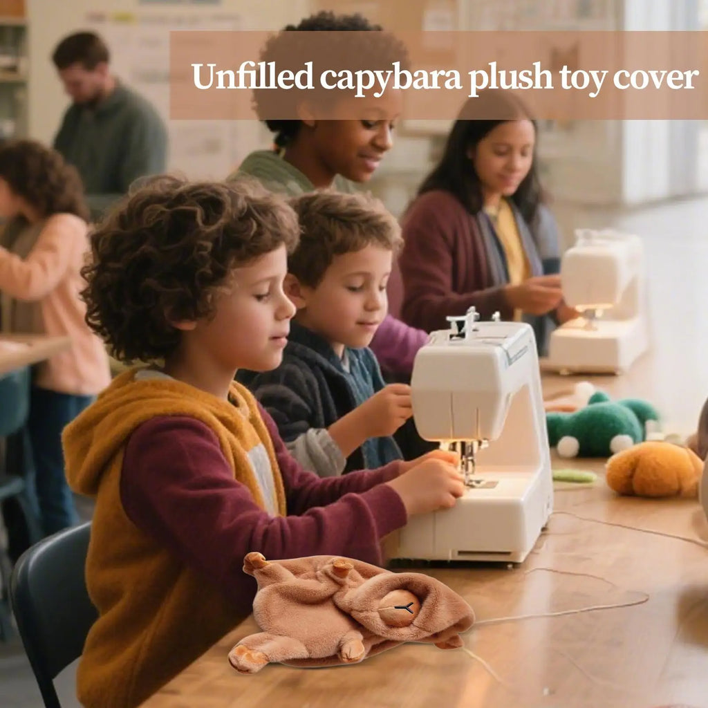 Capybara Plush Cover Unstuffed Plush Toy Shell Sewing Project Materials Soft Handcraft Accessories For Teens Girls Women Adults Zpaxo