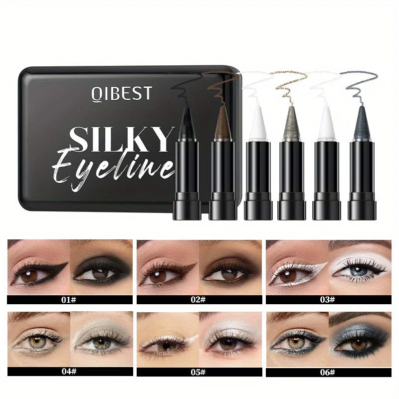 Waterproof long-lasting eyeliner cream matte pearlescent quick-drying eyeliner rich eyeliner eye makeup Zpaxo 6 colors