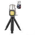 COB LED Keychain Flashlight 500LM – 7 Modes, Bottle Opener & Hammer