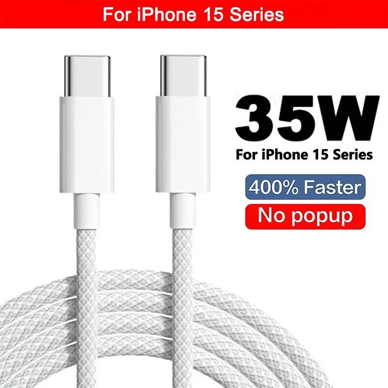 PD 30W USB Cable Apple Iphone 15 14 13 12 11 Max 7 8 XS X XR Fast Zpaxo 35W C to TypeC Cable 1m