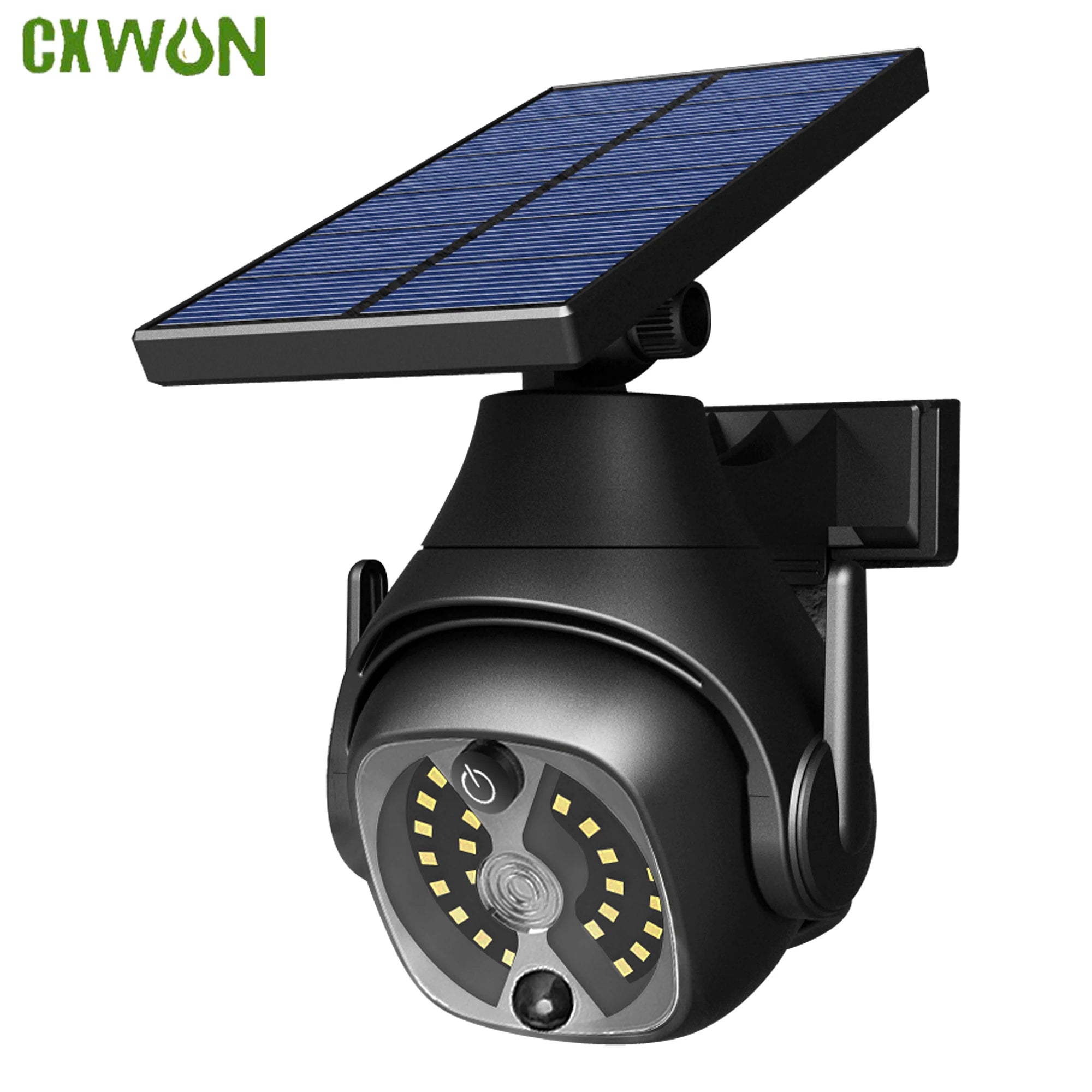 Solar Wall Light with Motion Sensor LED Lamp And Camera Energy Saving Outdoor Garden Pathway Lighting with Simulation Monitoring Zpaxo