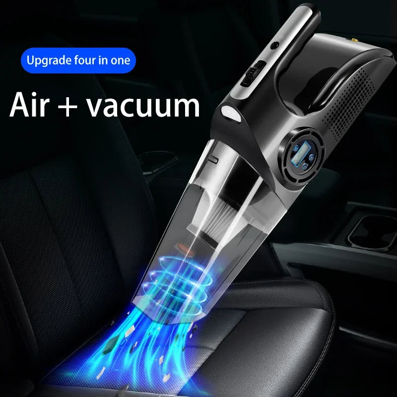 Car Mounted Vacuum Cleaner Car Inflation Pump Handheld High Suction Dry and Wet Dual purpose Four in One Vacuum Cleaner Zpaxo