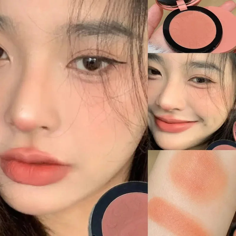 Monochrome Blush Matte Shimmer Natural Cheek Brightening Face Zpaxo 04