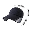 Sunscreen Hats Widened Brim Summer Sun Hat Outdoor Big Brim Cap Breathable Fishing Hat Retractable Sunshade UV protection Zpaxo Black