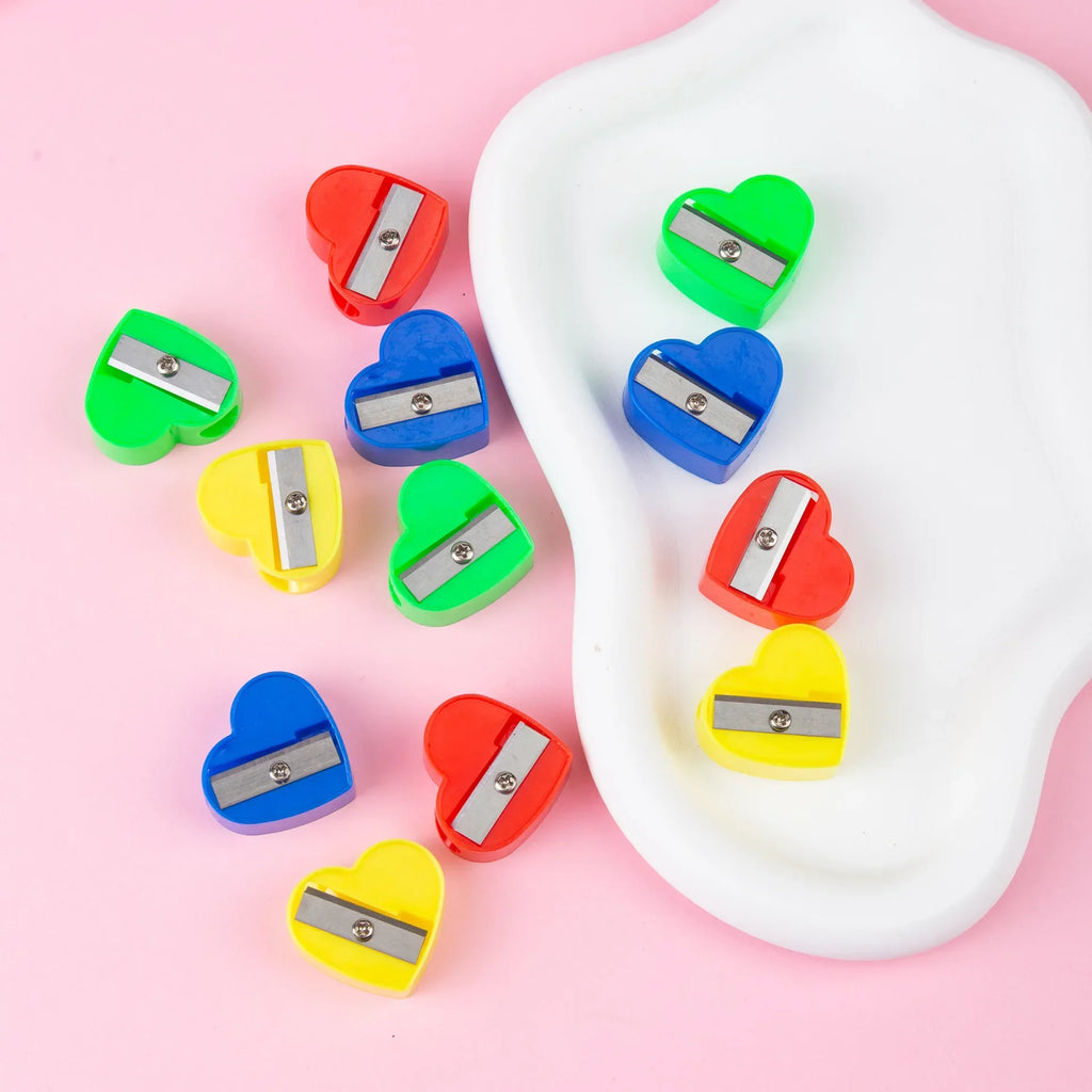 Heart Pencil Sharpeners Manual Compact Mini Sharpener School Zpaxo