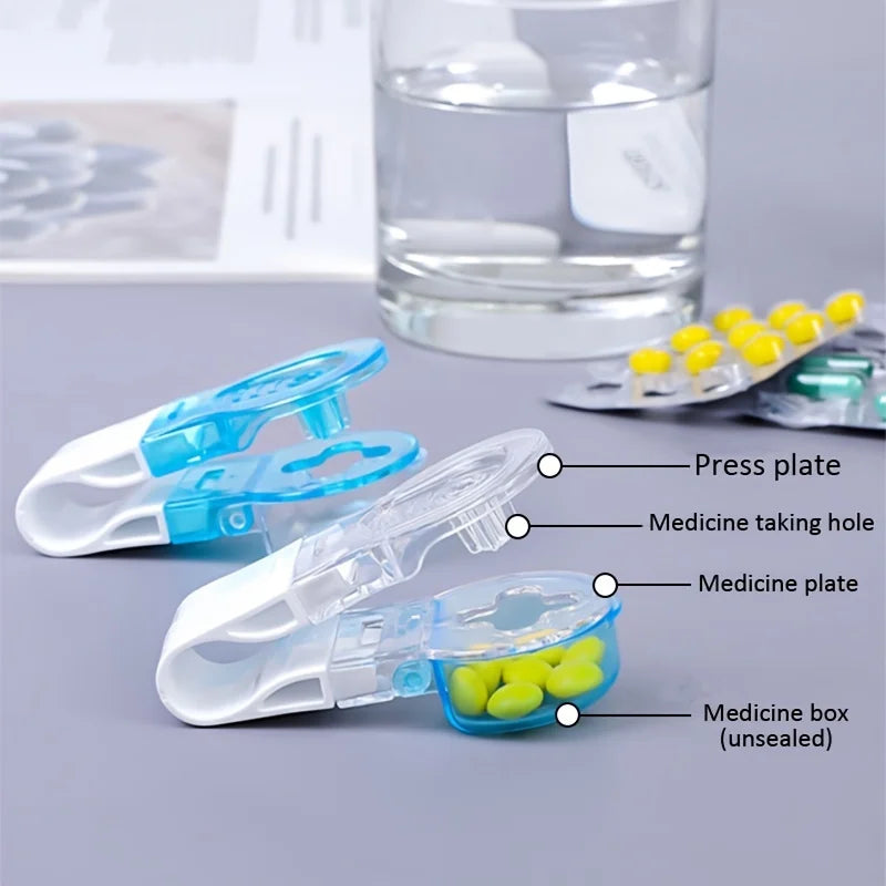 Portable Pill Taker Remover Medicine Box Household Gadgets Tablets