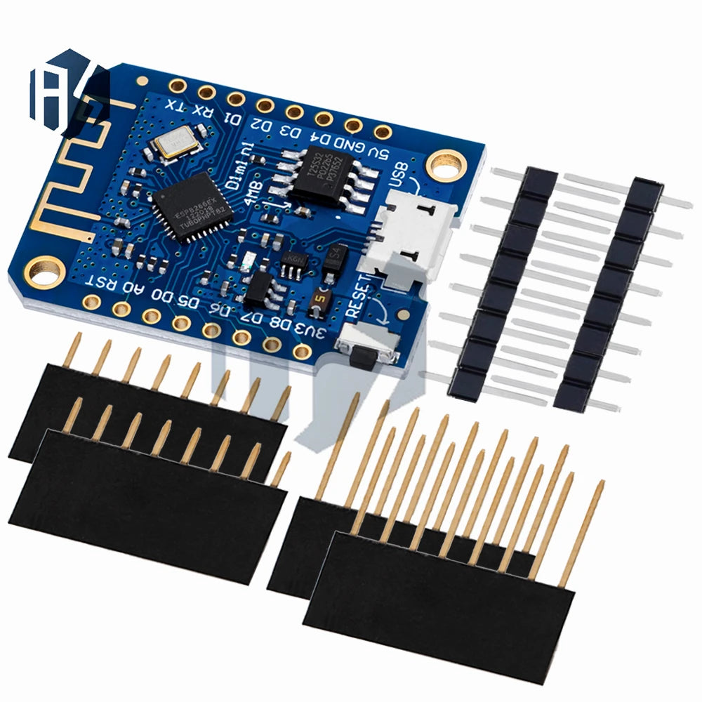 for Wemos D1 Mini V3.0.0 ESP8266 Development Board – WiFi IoT Module with CH340 USB, 4MB Flash for Arduino Zpaxo
