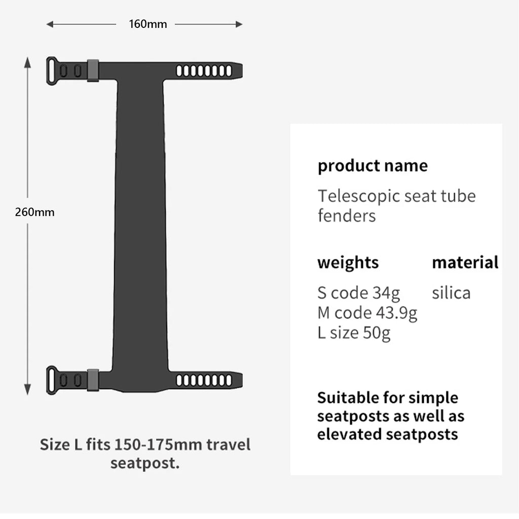 Bike Seatpost Mudguard Adjustable Bicycle Dropper Protector Easy