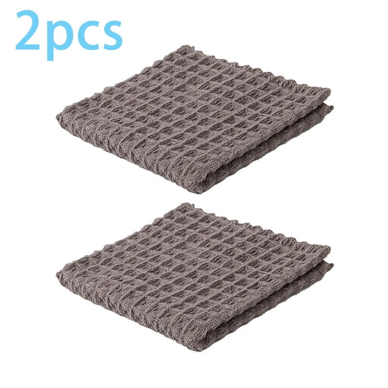 Absorbent Barista Bar Towel Microfiber Dish Waffle Kitchen Cleaning