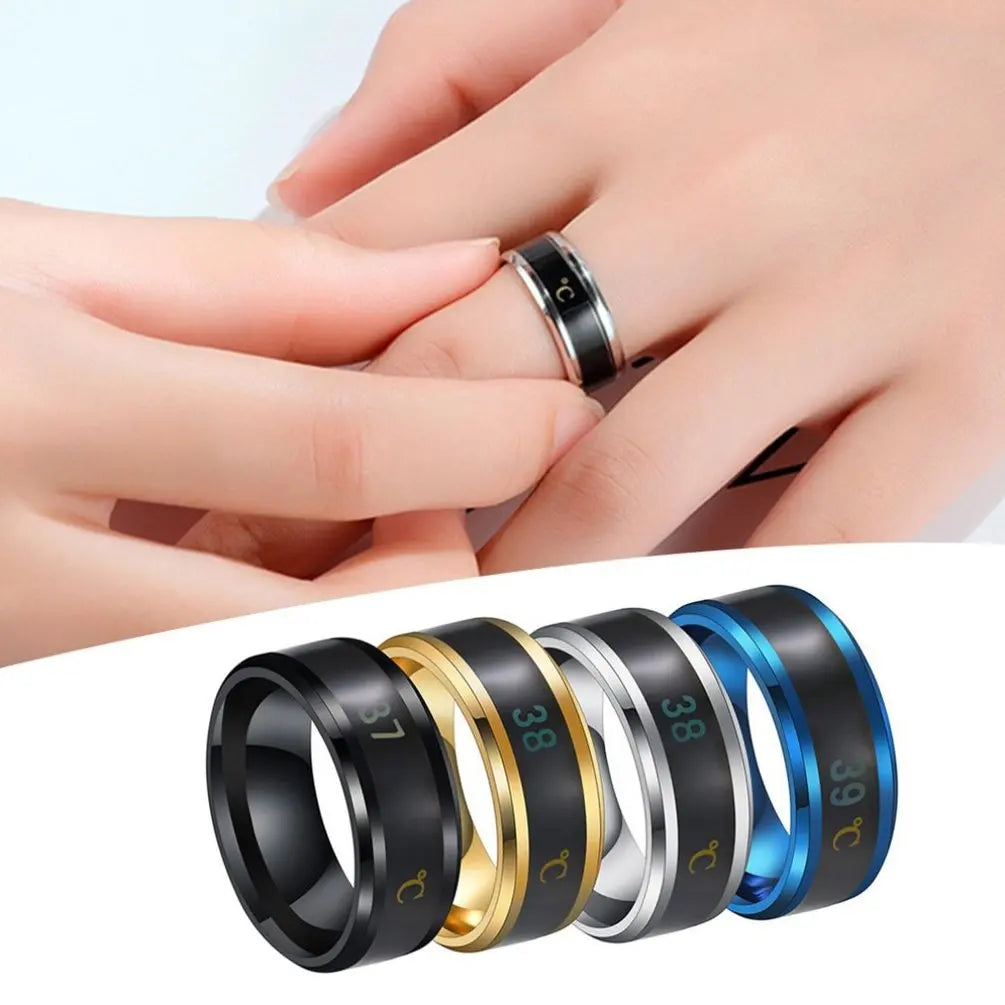 Fashion Smart Stainless Steel Multifunctional Ring Couples Mood