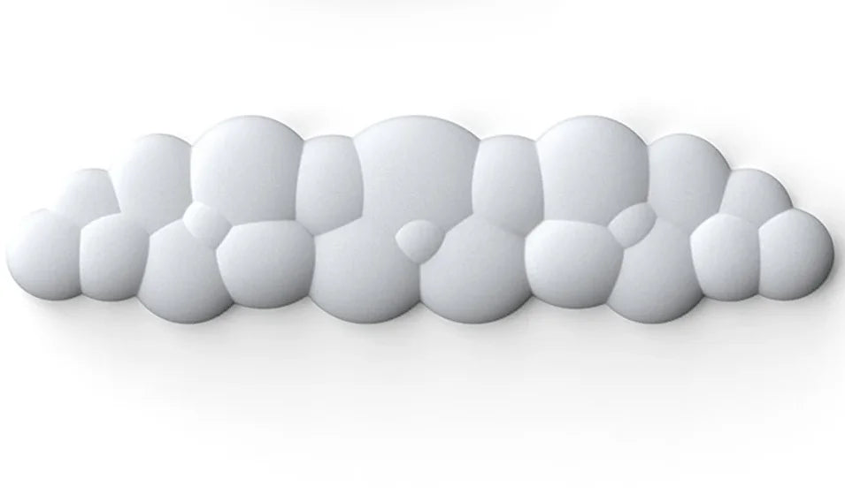 Ergonomic Mouse Pad with Wrist Rest – Anti-Slip Cloud Cushion Wrist Rest Mouse Pad Zpaxo White L Size