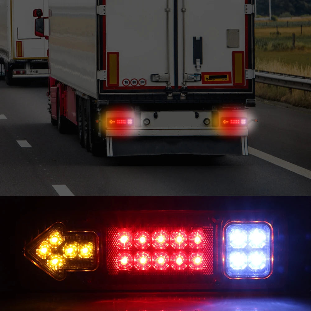Indicator Lamp Trailer Lorries Boat Truck 19LED Tail Lights Turn