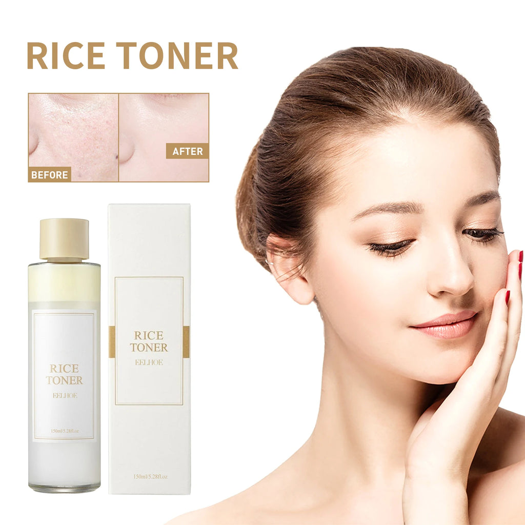 Rice Toner Daily Care for Facial Skin, Hydrating, Moisturizing, Softening, and Brightening Toner Zpaxo