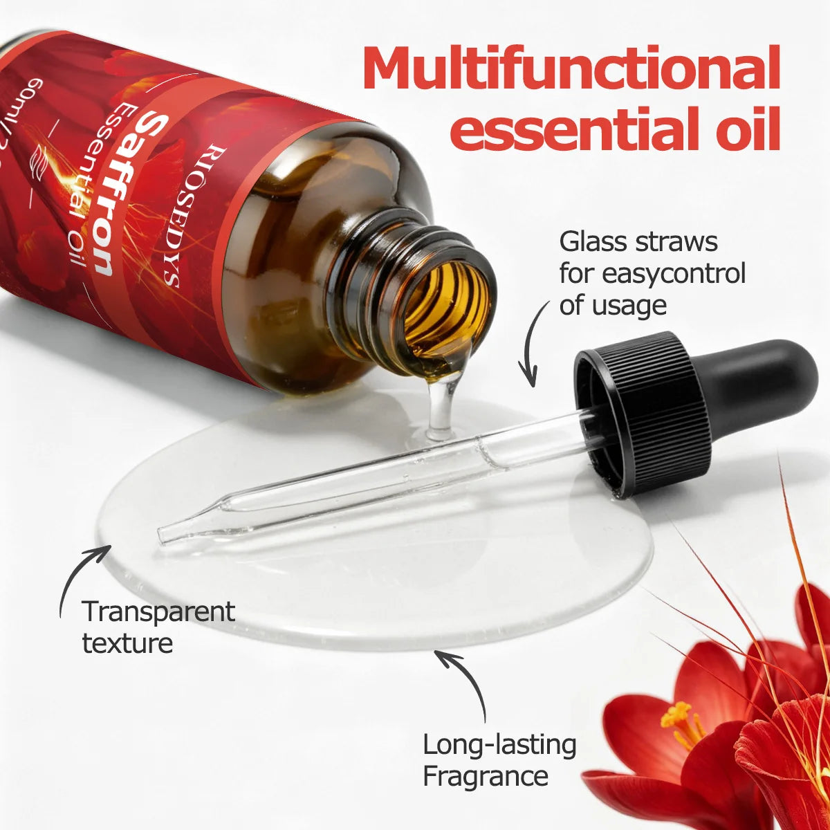 SAFFRON Essential Oil Has Deep Nourishing Moisturizing Effects Making Zpaxo