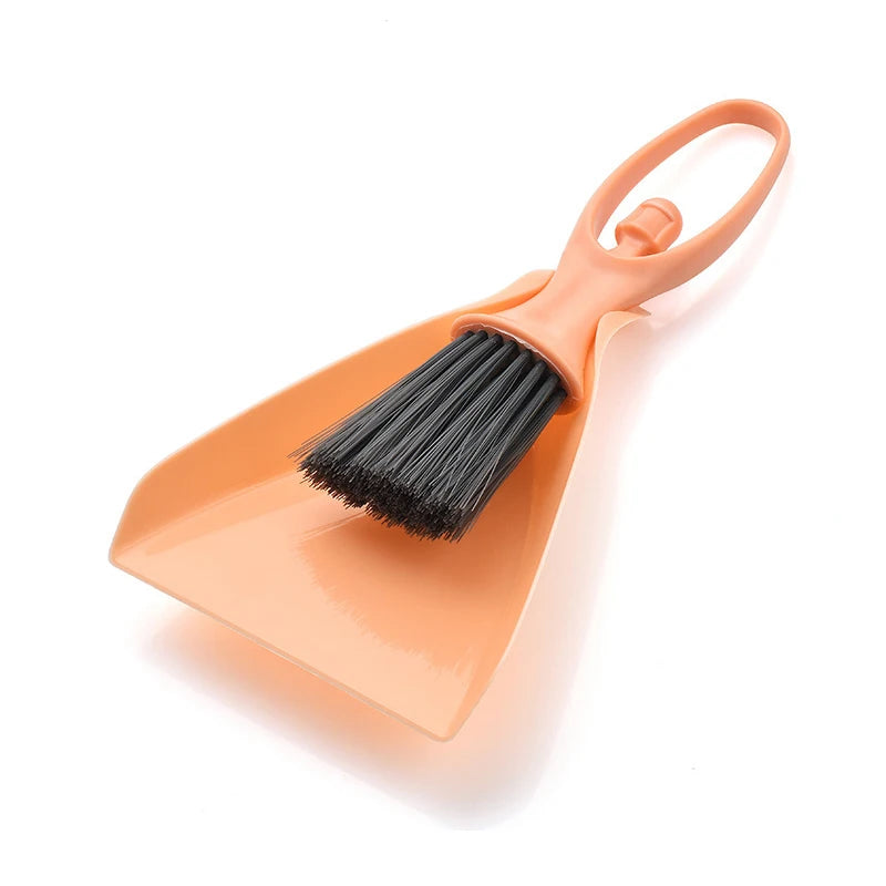 Mini Broom Dustpan Set Desktop Clean Brushes Table Keyboard Drawer Corner Clean Tool Household Cleaning Tools Small Gap Brush Zpaxo Pink