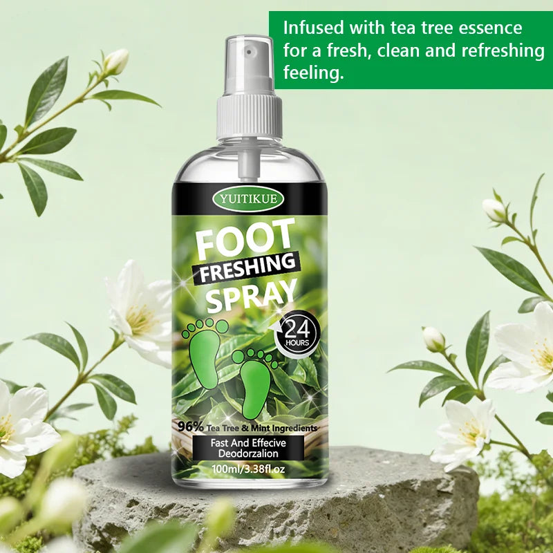 YUITIKUE Tea Tree Foot Deodorant Spray – Odor Eliminator Foot Deodorant Spray Zpaxo