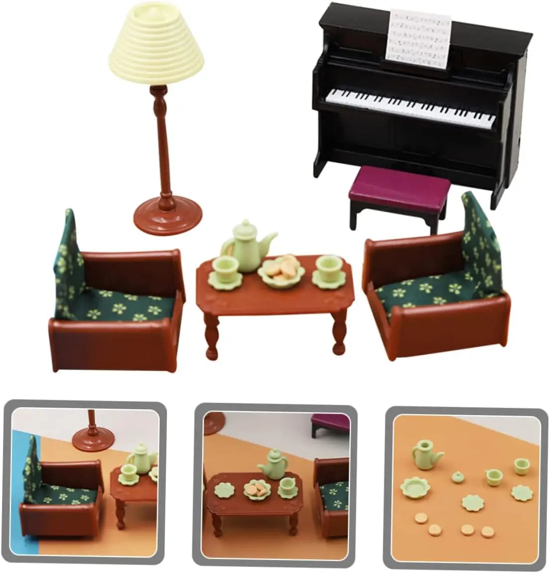 1 12 Miniature Furniture Forest Family Simulation Scene Model Variou