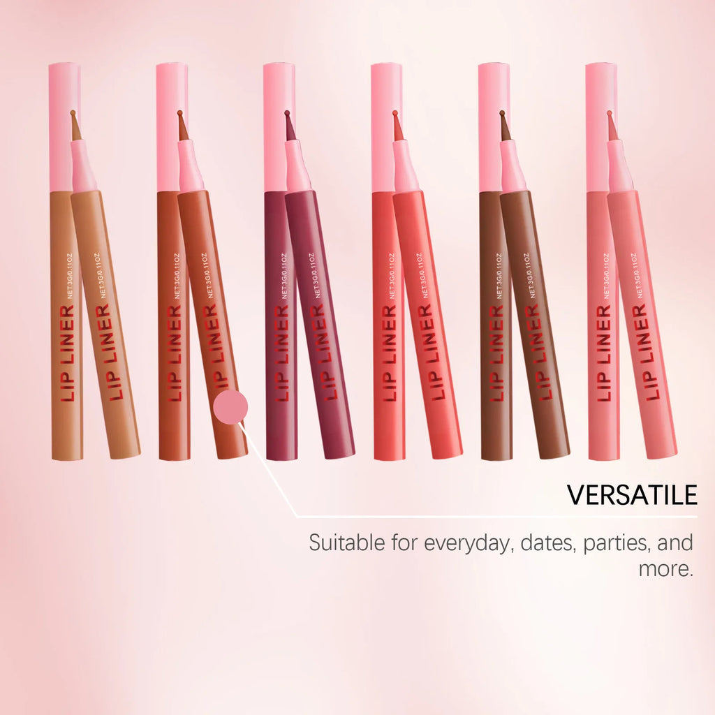 Waterproof Multi-Color Lip Liner Pencil – Moisturizing & Long-Lasting Lip Liner Pencil Zpaxo