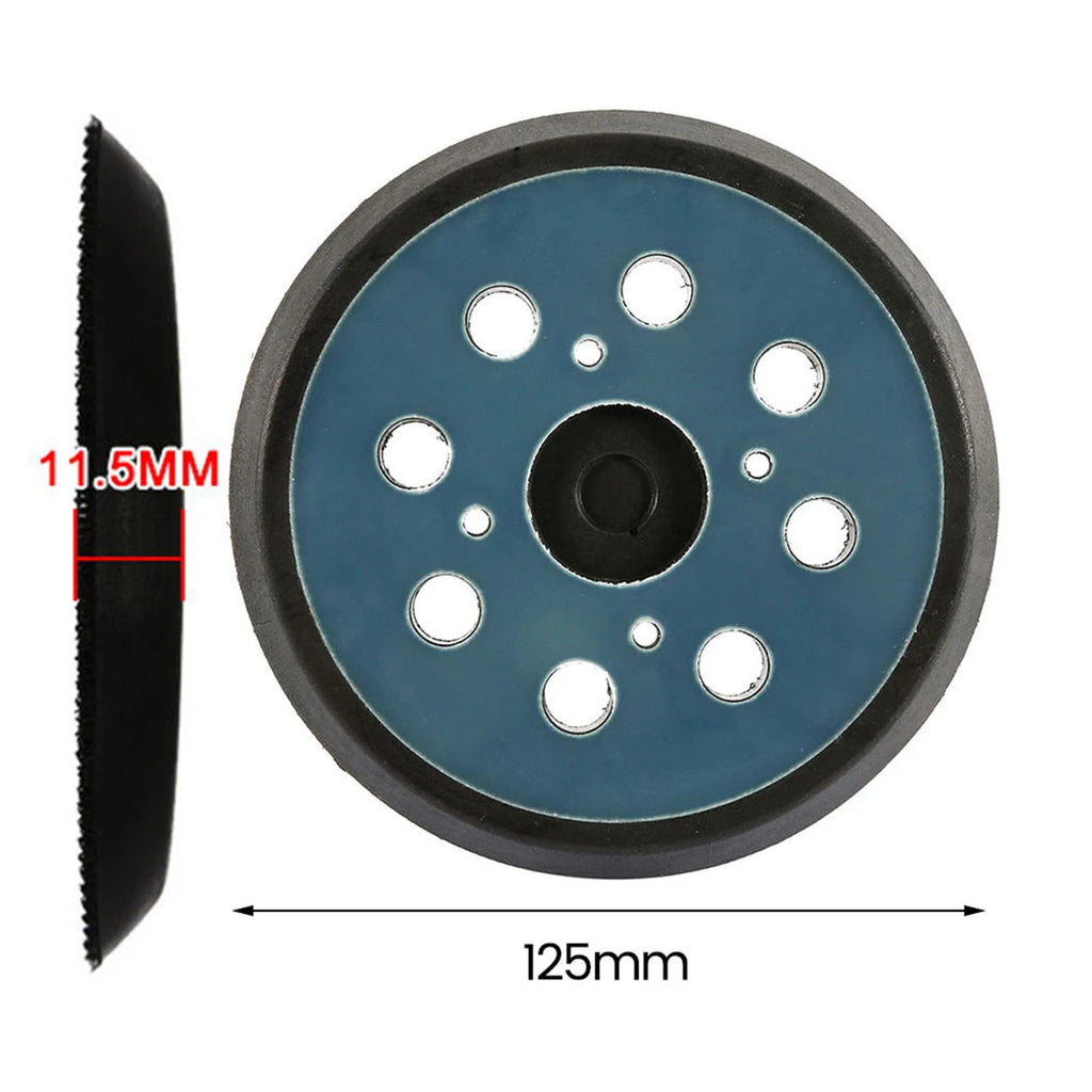 10PCS Grinder Backing Pad Hook and Loop 5 Inch 8 Holes Sanding Disc Sandpaper Tray for 125mm Polishing Machine Abrasive Tools Zpaxo 8 Holes 4 nails 5 inches 10 Pcs