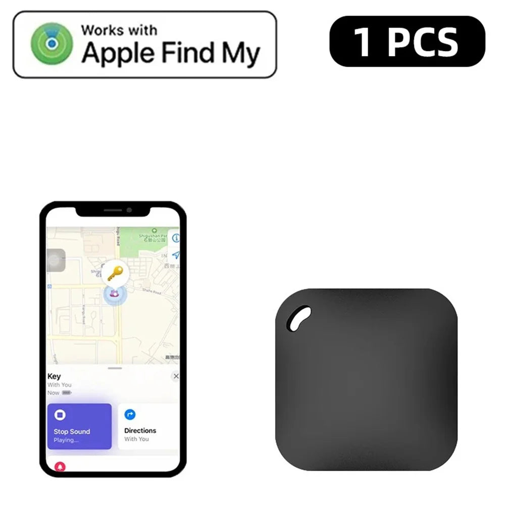 Mini Bluetooth GPS Tracker – Apple Find My Keys, Pet & Car Bluetooth Smart Tracker Zpaxo Black