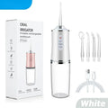 Portable Smart Electric Oral Irrigator 4 Jets 3 Modes USB Rechargeable Cordless Water Flosser Jet Irrigator Dental Teeth Cleaner Zpaxo As shown