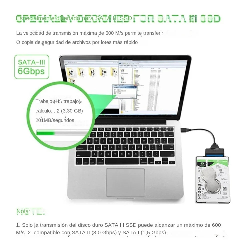 USB 3 0 SATA III Cable Support External HDD SSD Hard Drive Adapter