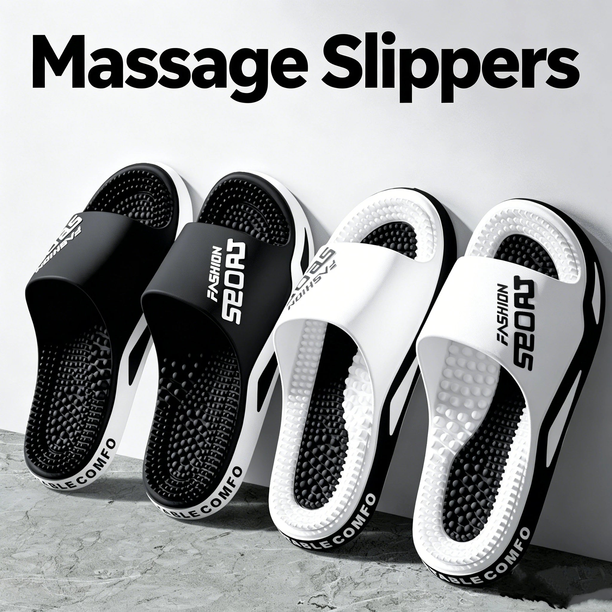 Non-slip Outdoor Men Slippers Massage Particles Soft Comfortable