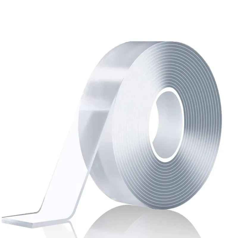 1/2/3/5M Nano Tape Double Sided Tape Transparent Reusable Waterproof Adhesive Tapes Cleanable Kitchen Bathroom Supplies Tapes Zpaxo