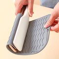 1pc Silicone Heat Resistant Mat For Hair Styling Tools, Pad For Curling lrons And Straighteners, Portable Styling Heat Mat Zpaxo Grey