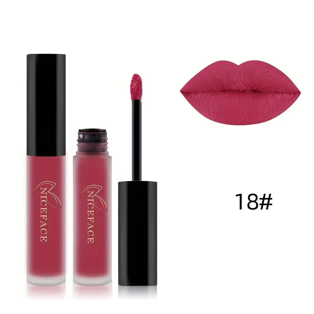 20 Colors Optional, High Pigmented Matte Velvet Lip Glaze - Long-Lasting, Smudge-Proof, Non-Moisturizing Liquid Lipstick 1pc Zpaxo 18