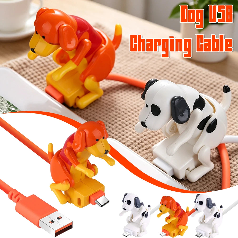 Funny Dog Fast Charger Cable Data Cable For Phone Android Type-C Mobile Phone Charging Data Line Prank Gifts Phone Accessories ﻿ Zpaxo