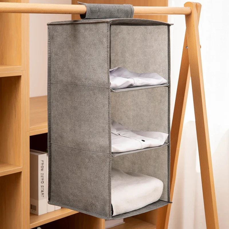 Wardrobe Hanging Storage Bag Interlayer Drawer Type Clothes Clothes Organizer Collapsible Storage Shelves Closet Organizer Zpaxo
