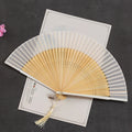Chinese Silk Bamboo Folding Fan with Tassel – Dance & Décor