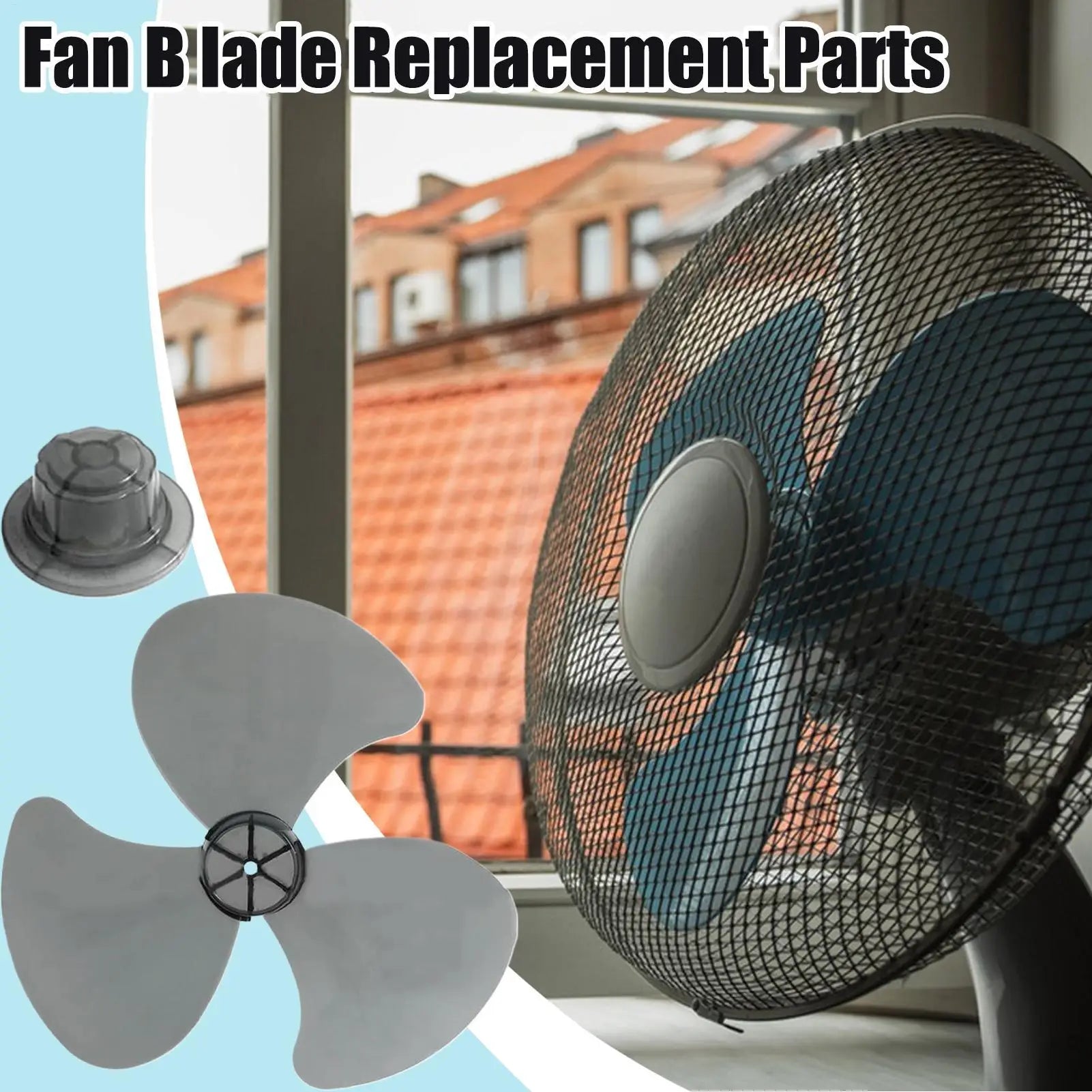 3 Leaf Plastic Fan Blade Universal Standing Pedestal Nut Cover
