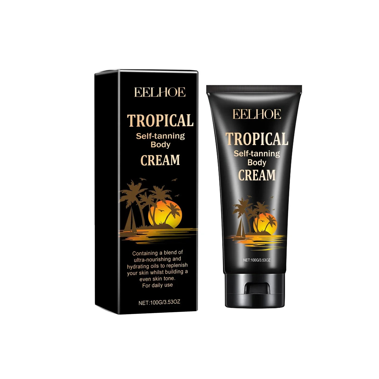 EELHOE Self Tanning Cream – Natural Bronzer & Fake Tan Self Tanning Cream Zpaxo 100g Boxed
