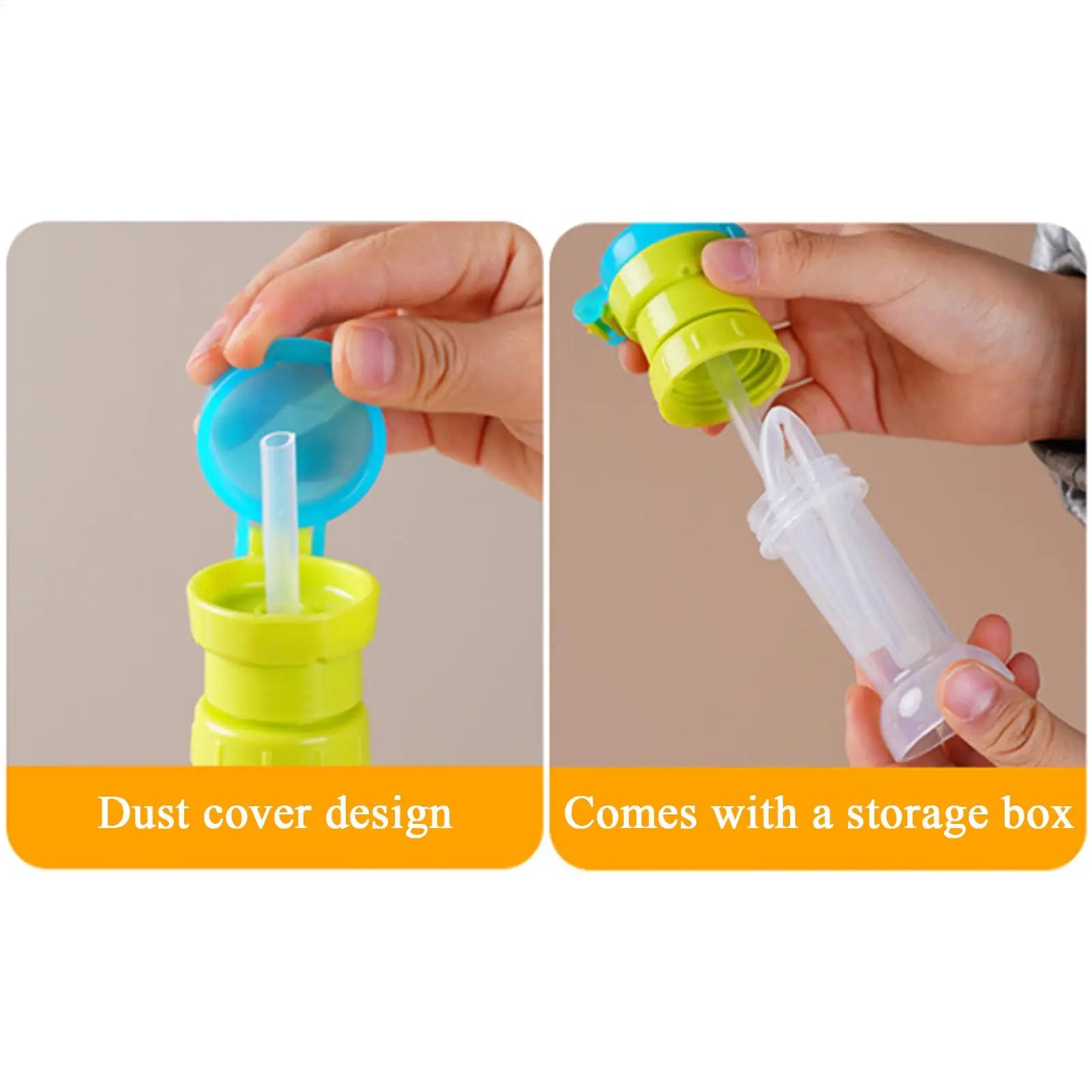 1PC Water Bottle Caps Spill Proof Juice Soda Water Bottle Twist Cover Caps With Straw Safe Drink Sippy Caps Feeding Drinkware Zpaxo