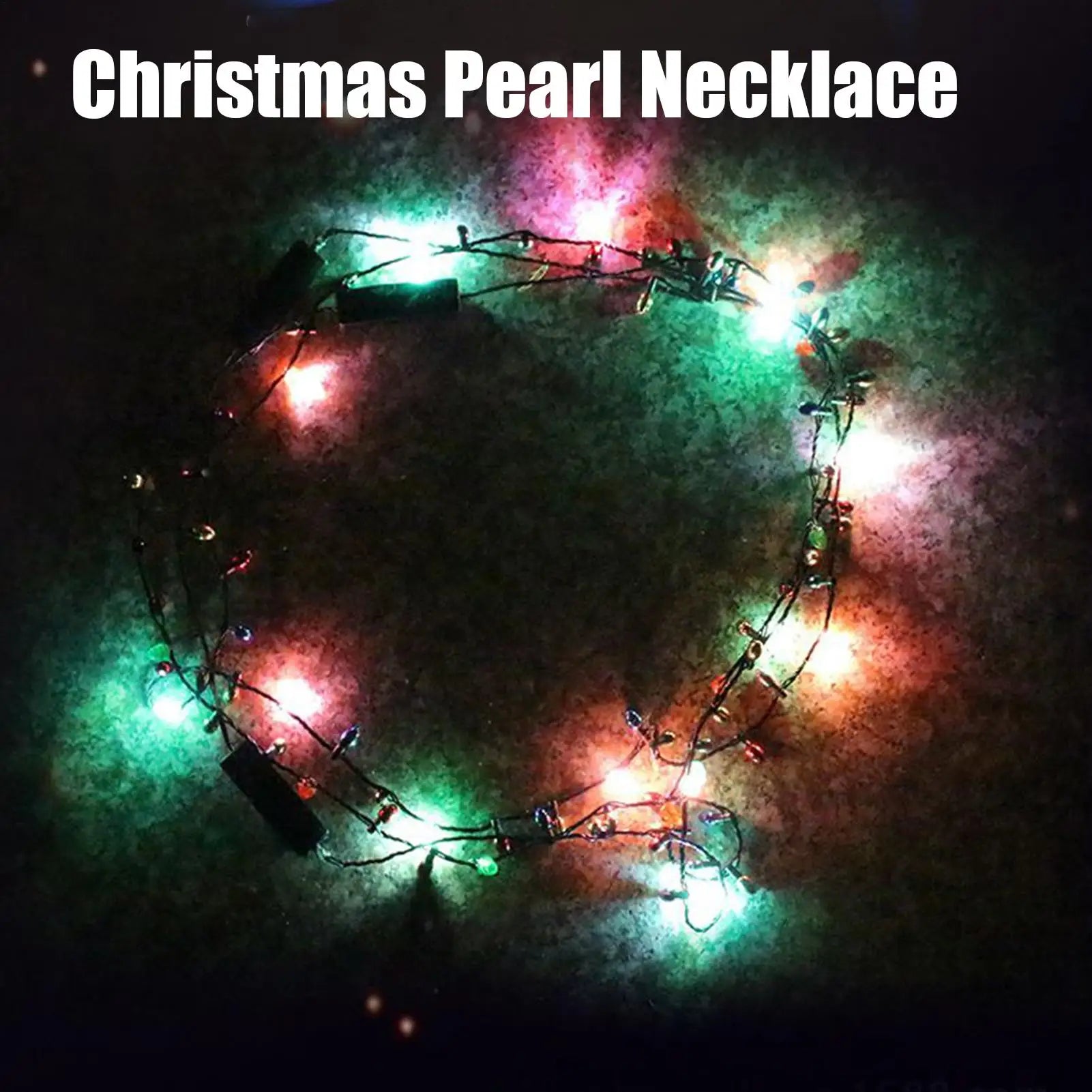 Christmas Light Bulb Necklace Costume Accessories Holiday Accessories Party Favors Light Up Necklace Bulb for Kids Men Women Zpaxo