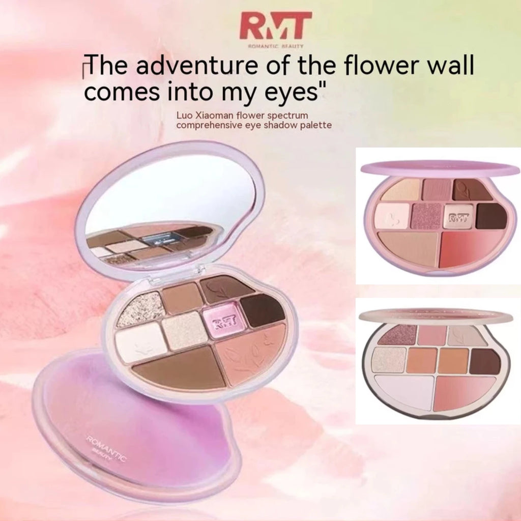 RMT ROMANTIC BEAUTY #Facial Comprehensive Dish Nine Color Eyeshadow Highlight Contour All-Round Blush Makeup Cosmetics Zpaxo