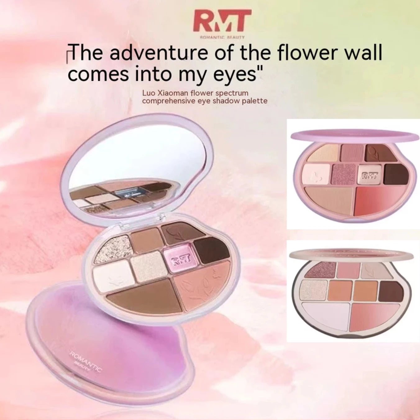 RMT ROMANTIC BEAUTY #Facial Comprehensive Dish Nine Color Eyeshadow Highlight Contour All-Round Blush Makeup Cosmetics Zpaxo
