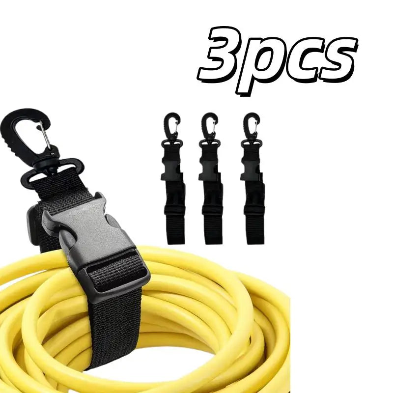 3pcs Adjustable Water Pipe Straps – Multi-Function Rope for Garden Hose, Cable Sorting & Hanging Zpaxo 3pcs