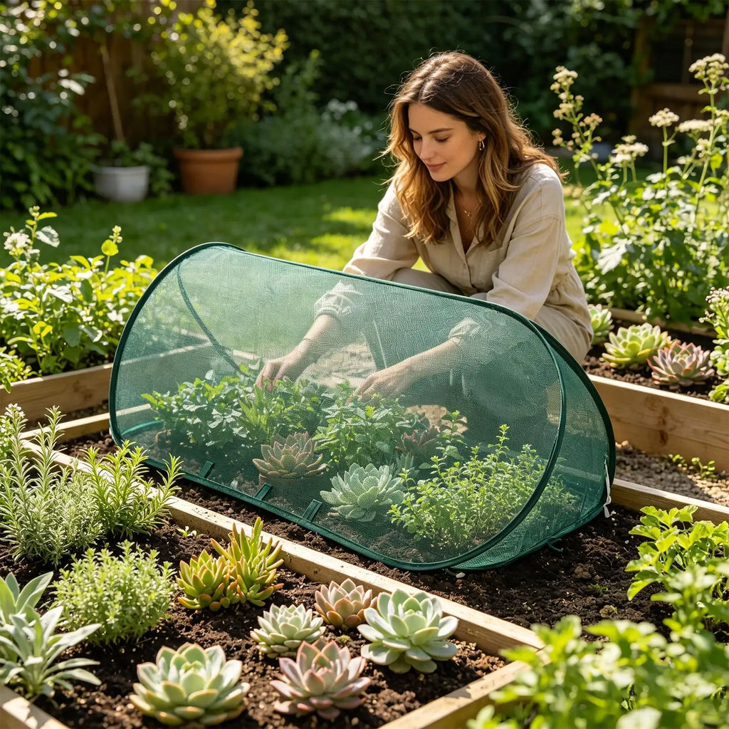 Foldable Plant Protection Netting Pop-up Garden Row Covers Ground