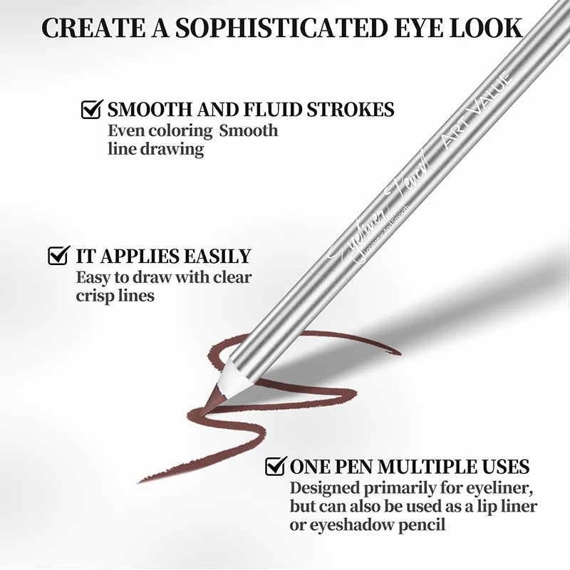 Multi Functional Eyeliner Pen Easy Apply Smooth Texture Lasting