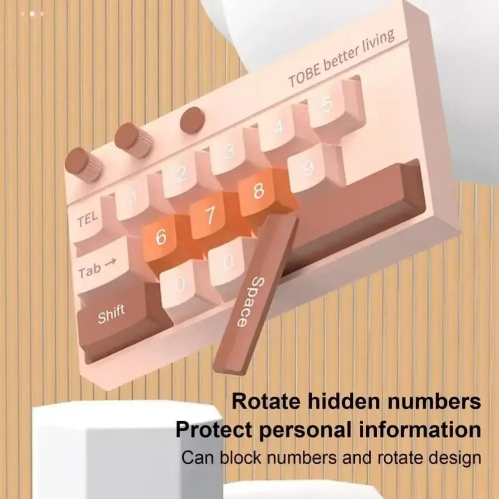 Ornaments Keyboard Shape Moving Plate Rotating Mechanical Number Sign Zpaxo