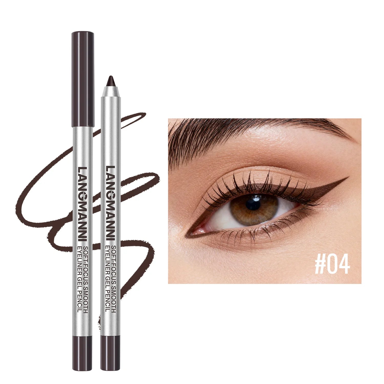 Pearlescent Glitter Eyeliner Pencil 12 Colors Smooth High Pigment Eye Liner Eyeshadow Pen Long-Lasting Waterproof Eyes Makeup Zpaxo 04