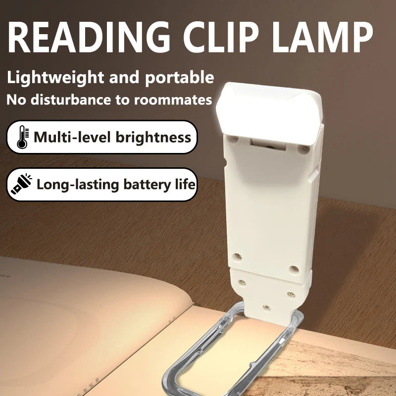 Mini Eye Protection USB Clip Reading Light Bookmark Folding Book LED