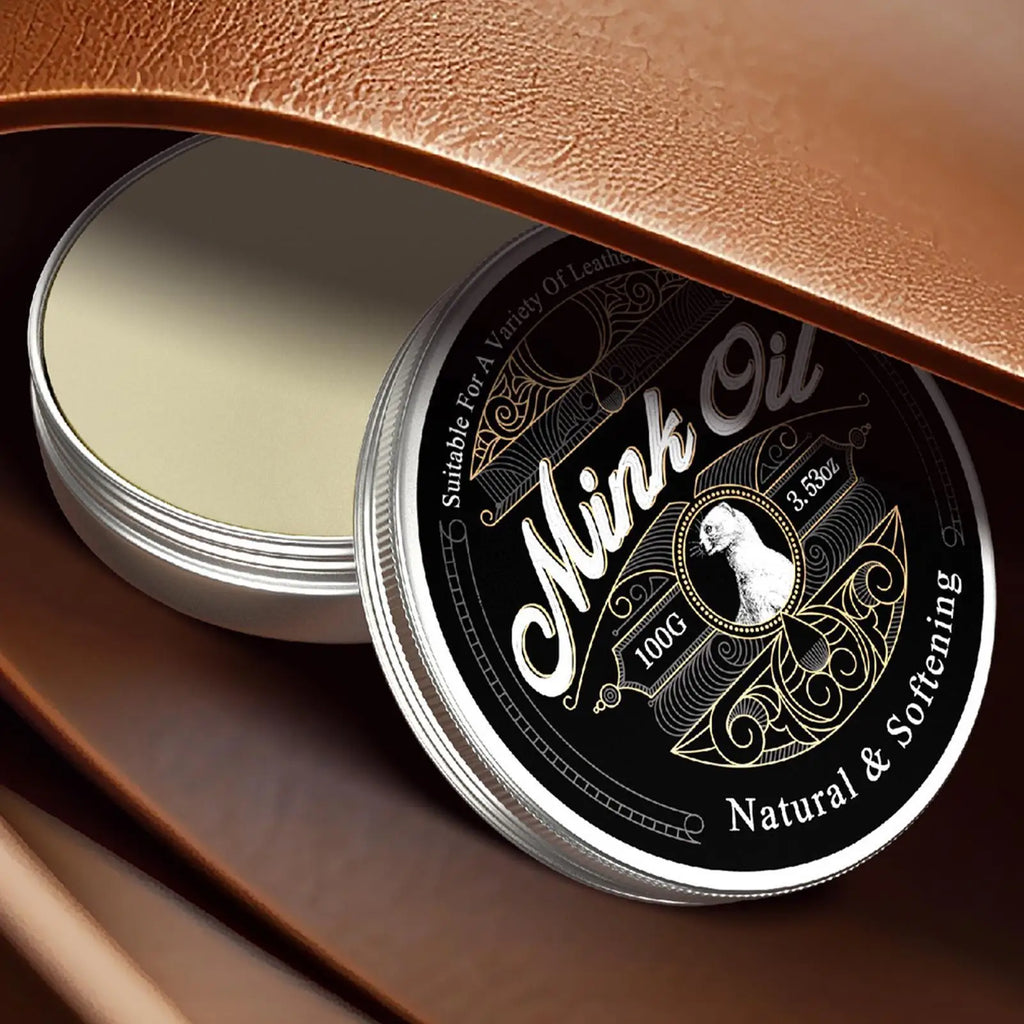 100g Mink Oil For Leather Boots Leather Care Cleaner Conditioner Soften And Restore For Boots Shoes Clothing Zpaxo