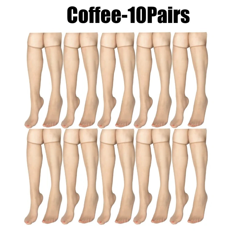 Summer Ultra Thin Korean Invisible Knee-high Socks Nude Seamless