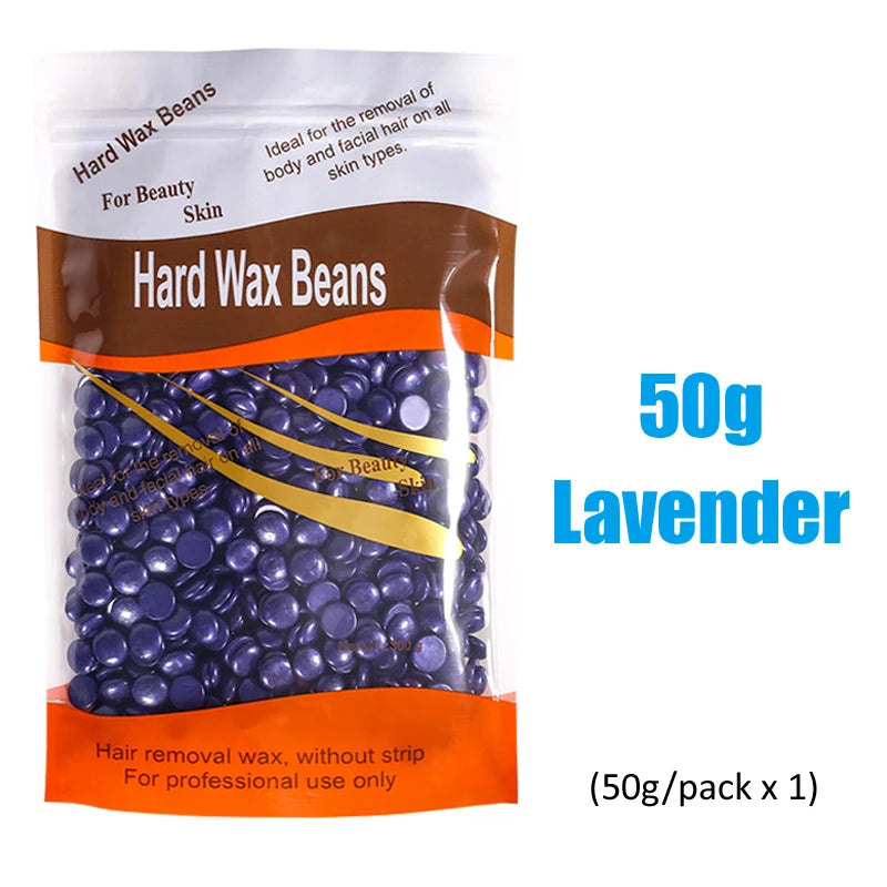 2026 1000g/500g/50g Wax Beans for Hair Removal Fast Painless Body Bikini Wax for Heater Machine Use in Beauty Salons And Home Zpaxo 50g-Lavender