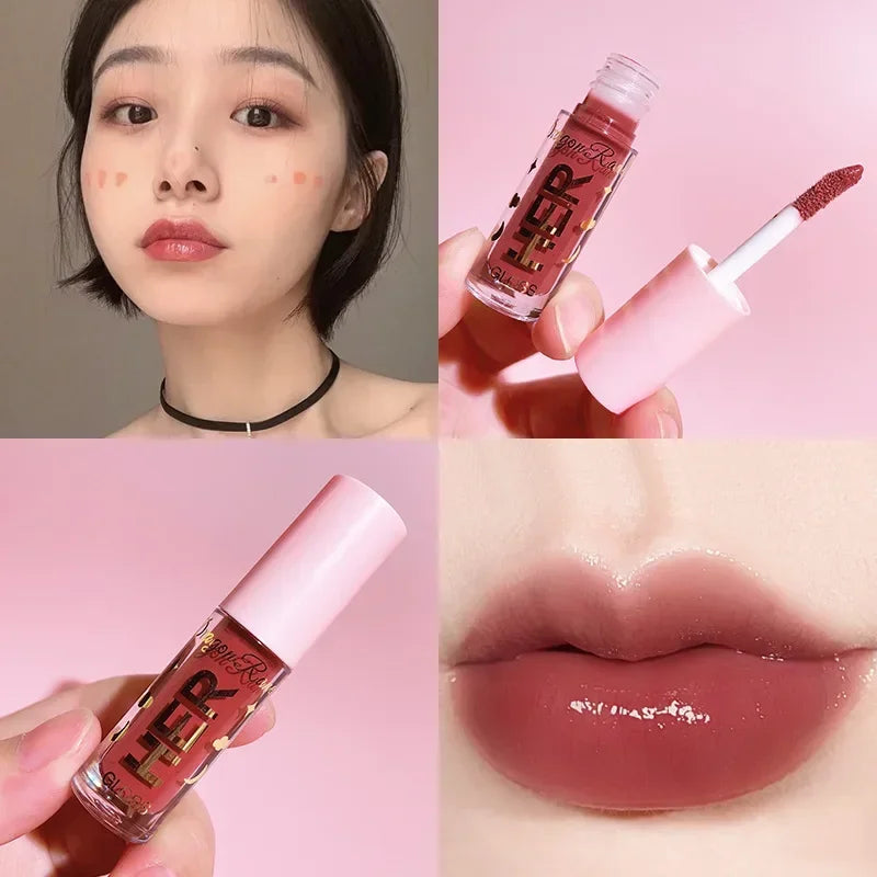 8 Colors Liquid Lipstick Waterproof Moisturizing Long Lasting Shiny Lip Gloss Natural Makeup Jelly Lip Glaze Shimmer Cosmetics Zpaxo 08